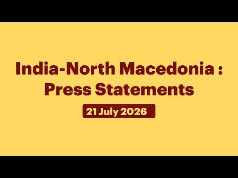 India-North Macedonia : Press Statements