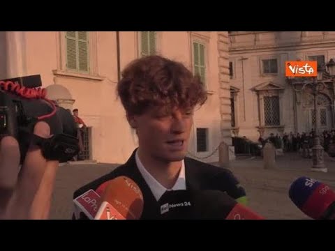 Jannik Sinner a Quirinale: "Un onore essere qui"