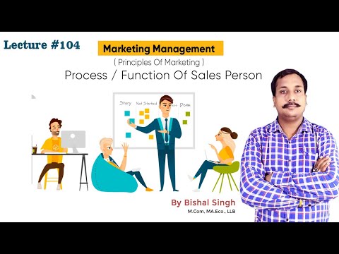 Process / Function Of Sales Person - Principles Of Marketing