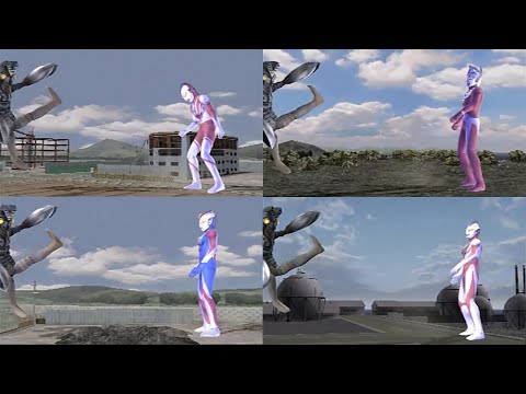 【ウルトラマンFE3】バルタン星人の冷凍光線とウルトラマンのふっとばしを同時にやってみる　Ultraman Fighting Evolution 3