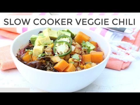 Yummy Crockpot Veggie Chili Recipe - Collaboration with Healthy Grocery Girl - UCj0V0aG4LcdHmdPJ7aTtSCQ