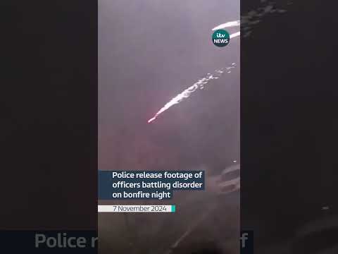 Police release footage of officers battling disorder on bonfire night  #news #itvnews
