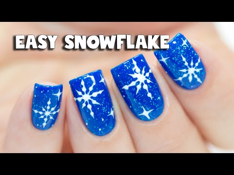 The Easiest Snowflake Nail Art