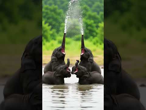 Baby Elephant doing fun in water #shortsfeed #shortvideo #shorts #elephant