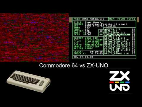 Commodore 64 real Vs ZX_UNO, Probando el SID