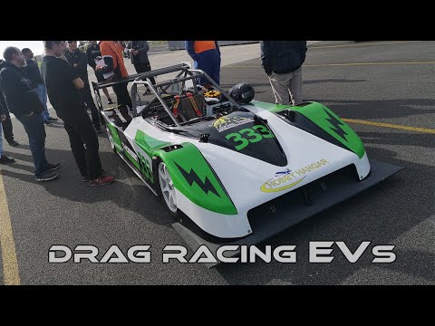 Racing Teslas at the Drag Strip ⚡ Electric Hillclimb Car