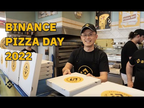 Binance CEO CZ serves pizza on Bitcoin Pizza Day!