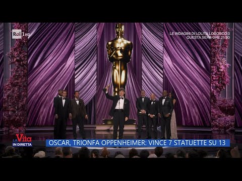 Oscar, trionfa Oppenheimer: vince 7 statuette su 13 - La Vita in diretta - 11/03/2024