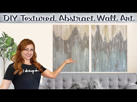 DIY Textured Abstract Wall Art | Dollar Tree + Hobby Lobby + Walmart | *Easy Canvas Painting Ideas!