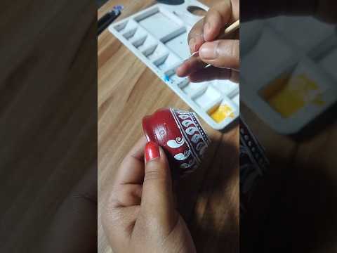 মাটির ভাঁড়ে কলকা ডিজাইন #youtubeshorts #kolka #alpona #হ্যান্ডপেইন্ট #easykolkadesign