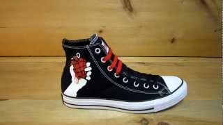 melodía Describir Clan Converse All Stars Chuck Taylor Green Day American Idiot Shoes - YouTube