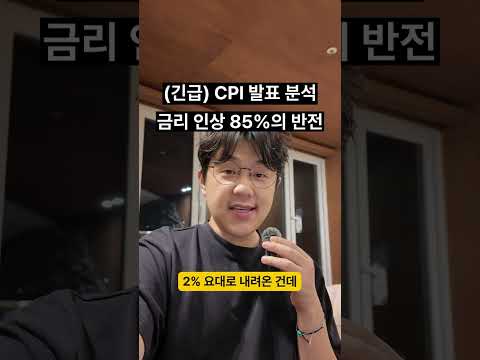 (긴급) <strong>CPI</strong> 발표 분석 금리 인상 85%의 반전