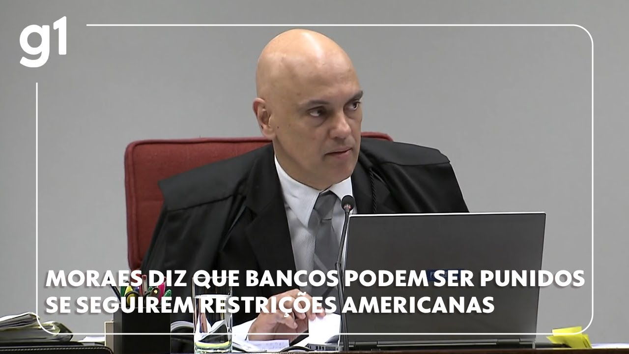 Alexandre de Moraes diz que bancos brasileiros podem ser punidos se seguirem restrições dos EUA