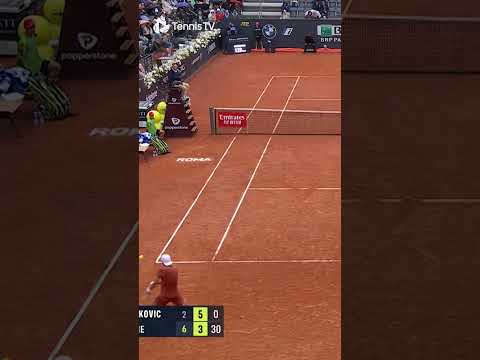 INCREDIBLE 34-Shot Rune vs Djokovic Point!