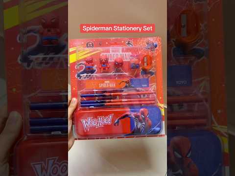 Spiderman Stationery Set #haulvideo #stationarycollection #schoolsupplies #explore #fypシ #shorts