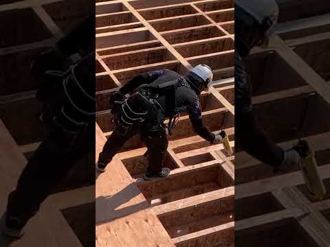 One-day framing of a highly airtight and highly insulated custom house in Yahaba Town, Prefecture