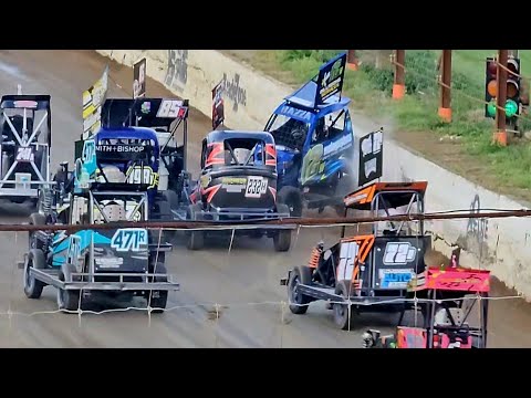 Oceanview Speedway - Oceanview 5000 Under 14 Qualifying Highlights - 29/12/23 - dirt track racing video image