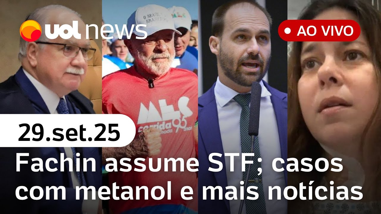 Fachin toma posse como presidente do STF intoxicação por metanol Tarcísio visita Bolsonaro e mais
