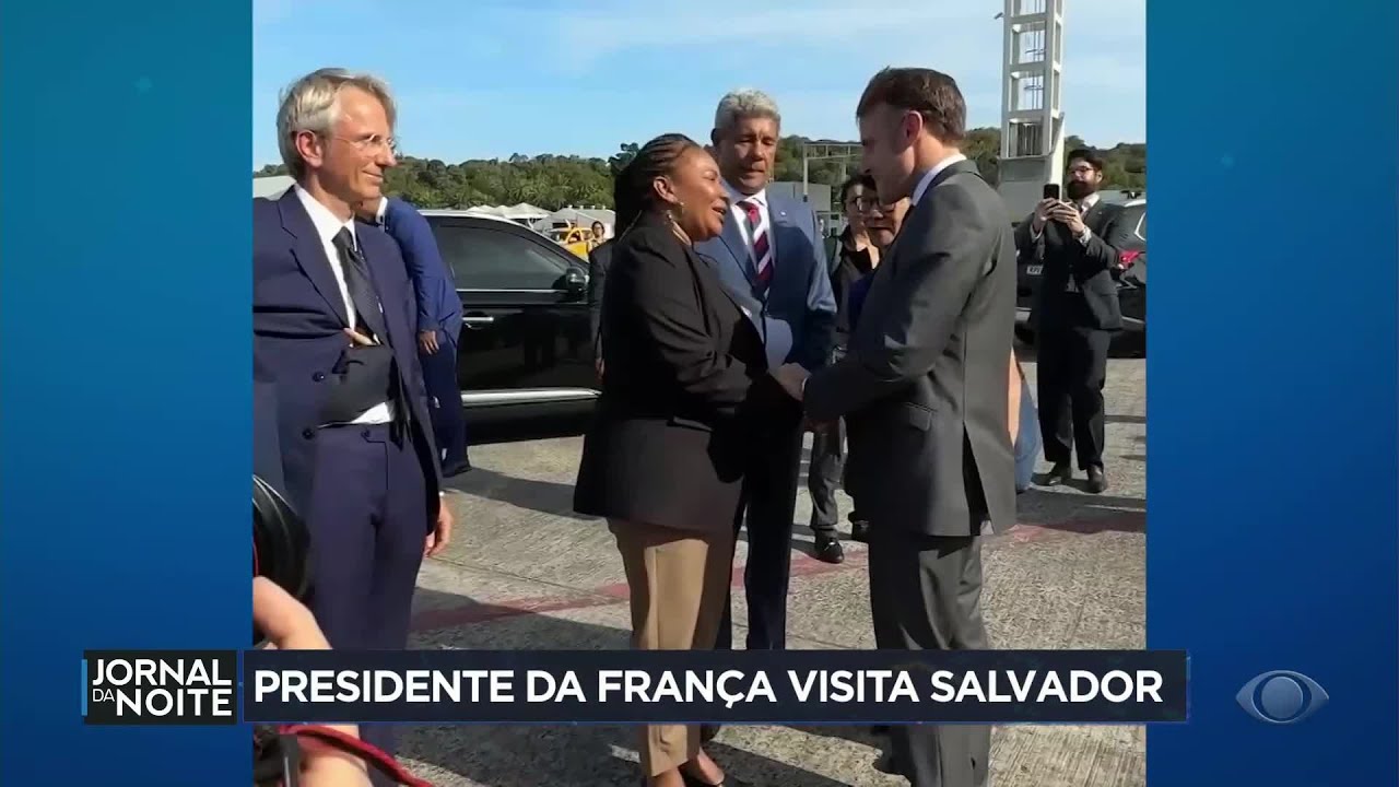 Presidente da França visita Salvador (BA)