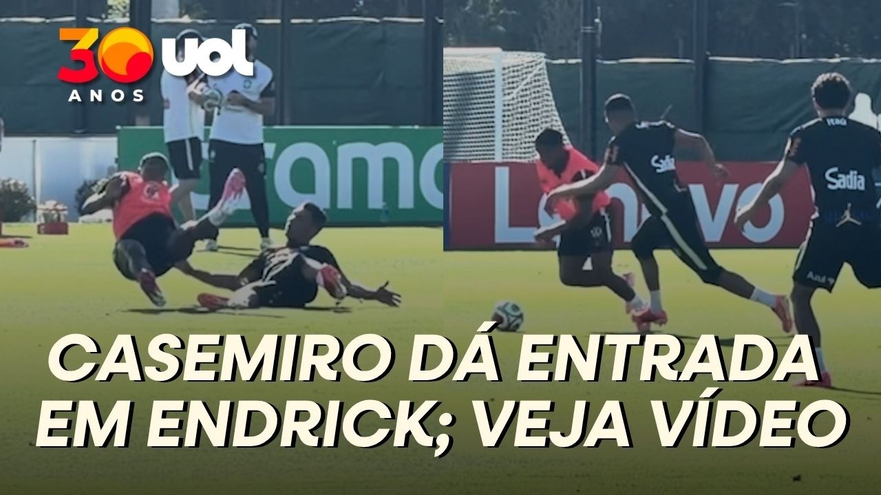 ENDRICK SOFRE ENTRADA FORTE DE CASEMIRO EM TREINO DA SELEÇÃO BRASILEIRA; VEJA VÍDEO