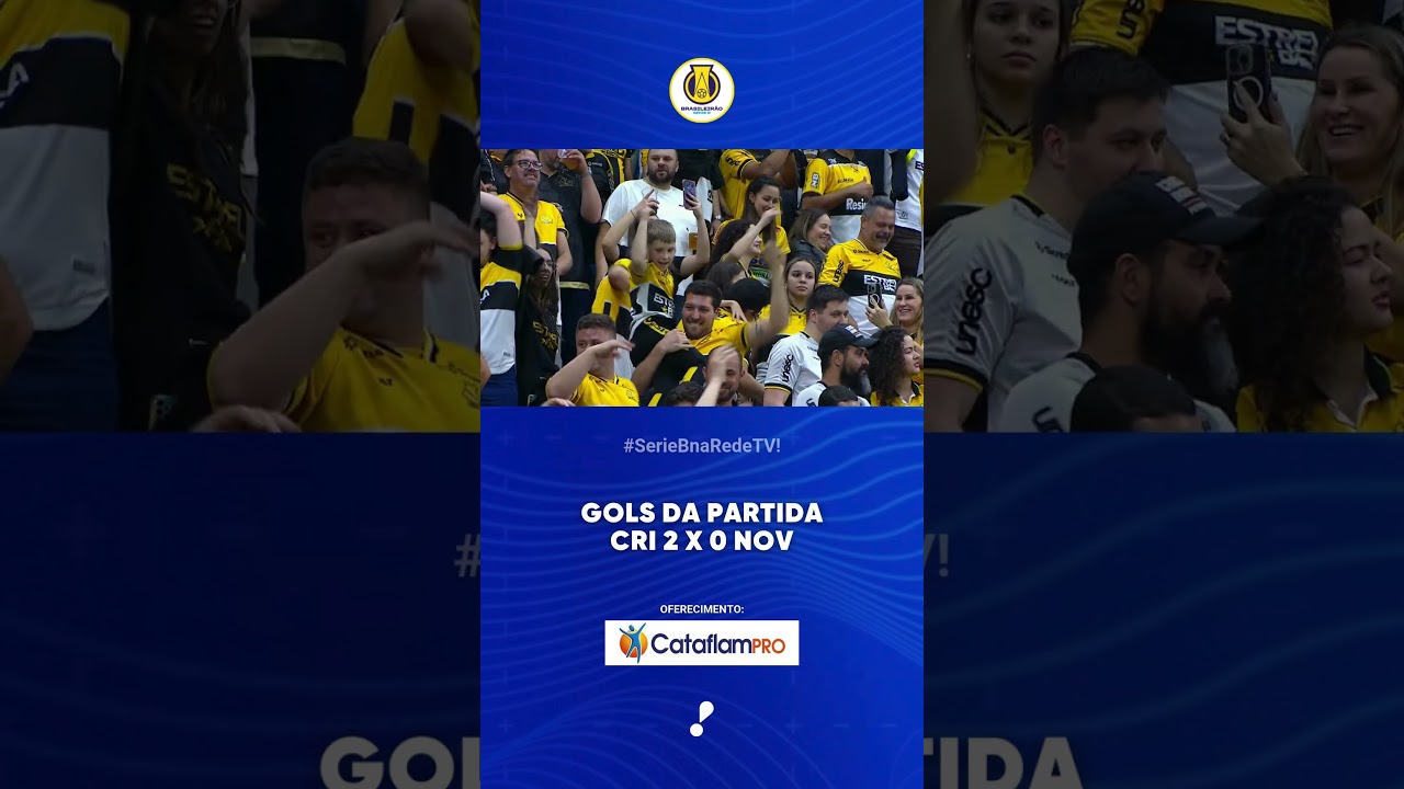 Gols da partida Criciúma 2 x 0 Novorizontino   Série B 2025