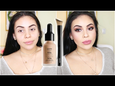 NEW NYX TOTAL CONTROL DROP FOUNDATION FIRST IMPRESSION, REVIEW, DEMO + WEAR TEST! | JuicyJas - UCqTR5f7YkGro3cPv23SqcqQ