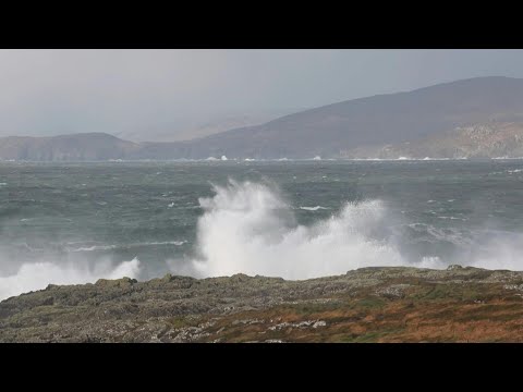 Heavy waves crash ashore in Ireland's County Cork amid Storm Eowyn | AFP