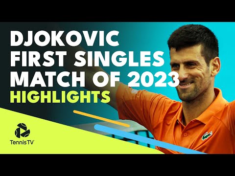 Novak Djokovic First Singles Match of 2023 vs Lestienne | Adelaide International 2023 Highlights