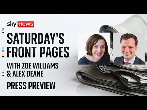 Press Preview: Saturday's front pages