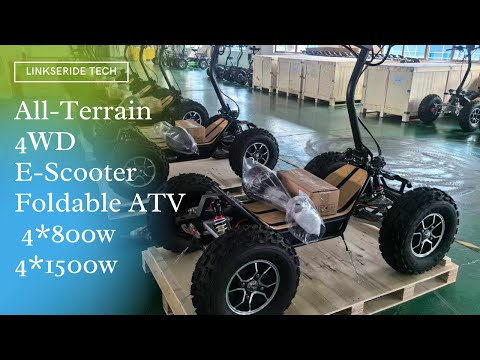 All-Terrain 4WD E-Scooter Foldable ATV Powerful 4WD 4*800w or 4*1500w available