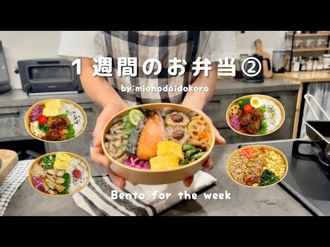 夫に作る1週間のお弁当②/焼鮭&舞茸ごはん弁当etc.