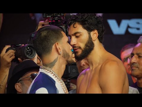 HAMZAH SHEERAZ STARES DOWN EDGAR BERLANGA | WEIGH IN FINAL FACE OFF | RING 3 IN NEW YORK