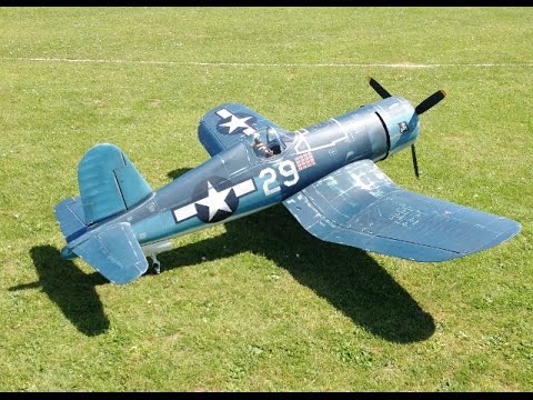 GIANT 1/4 SCALE 250cc MOKI 110" COMP ARF RC F4-U CORSAIR - MIKE AT WILLIS WARBIRDS  - 2014 - UCMQ5IpqQ9PoRKKJI2HkUxEw