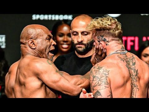 MIKE TYSON SLAPS JAKE PAUL ACROSS THE FACE DURING WEIGH IN | CRAZY SCENES