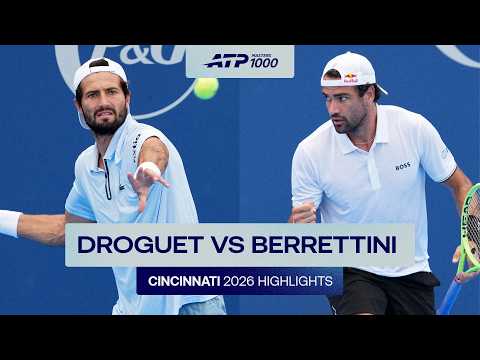 Titouan Droguet vs Matteo Berrettini Highlights | Cincinnati 2026 Round 1