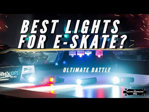 The Ultimate E-Skate Lights Review - Shredlights VS Backfire Lights VS Meepo Lights VS BoardBlazers.