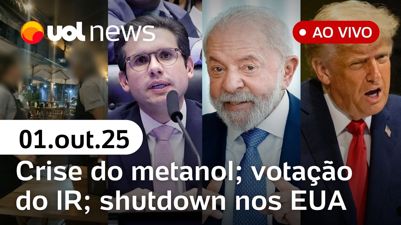 Shutdown nos EUA; metanol: casos e mortes suspeitas; votação do Imposto de Renda e mais ao vivo