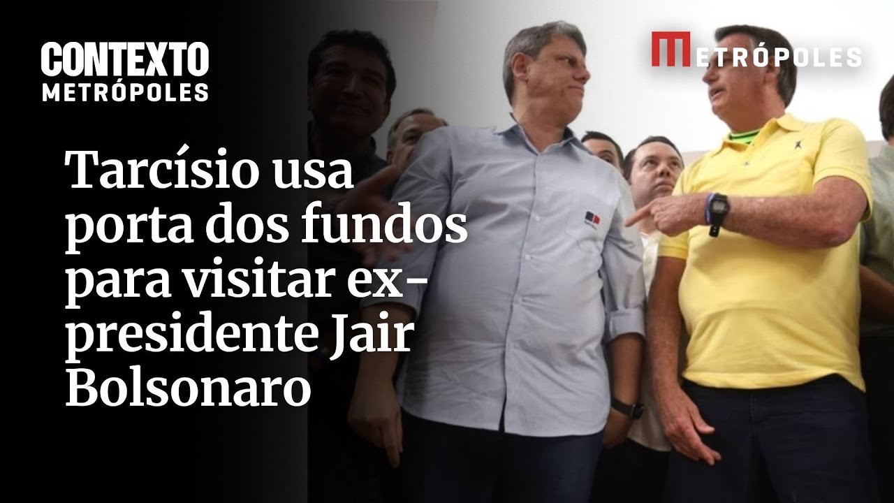Tarcísio usa porta dos fundos para visitar ex presidente Jair Bolsonaro