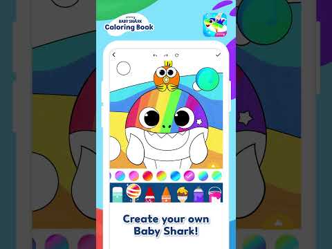 Color your Baby Shark!  🎨ㅣBaby Shark Coloring Book App
