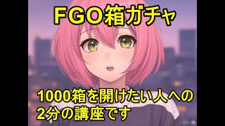 【FGO解説】2分で分かる箱ガチャで本当に1000箱開けたい人向けの攻略法＆マインドセット【クリスマス2024】
