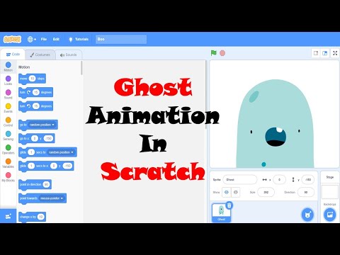 Ghost Animation in Scratch | Scratch Tutorial Make games in Scratch l Halloween game idea in scratch