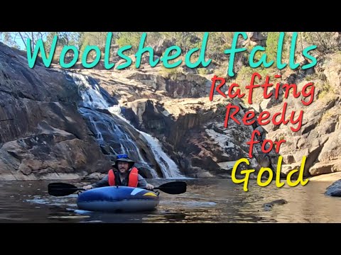 Gold panning at Reedy Creek and rafting below Woolshed Falls Beechworth.