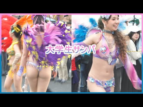 4K 美人 大学生サンバ カーニバル ウニアン 肉フェス 2025 Samba 日本の祭り