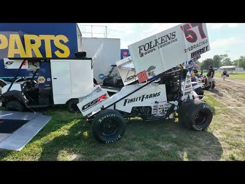 We take a quick pit walk before the Front Row Challenge at Southern Iowa Speedway - dirt track racing video image