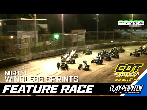 Wingless Sprints | Chariots of Thunder - Darwin - 11th Sep 2025 | Clay-Per-View - dirt track racing video image