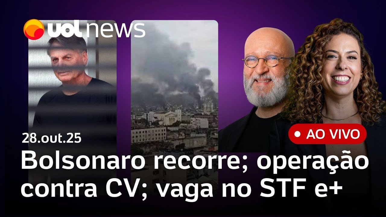 Bolsonaro recorre de condenação no STF; operação contra CV; vaga no STF; vazamento no Gmail e mais