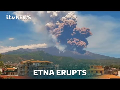Mount Etna erupts in Italy, as tourists flee for their lives | ITV News