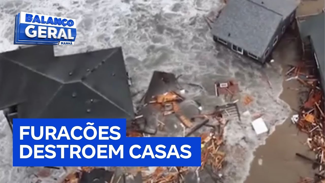Furacões Imelda e Humberto devastam litoral em 40 minutos
