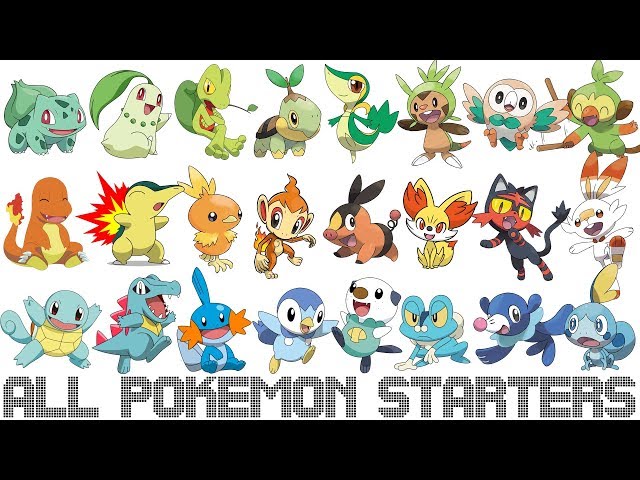 All Starter Pokemon By Generation