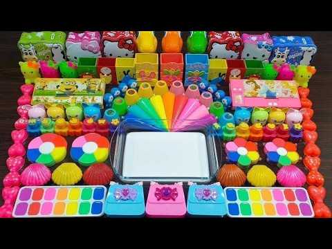 ENJOY WITH CLAY PIPING BAGS AND MANY THINGS ! Mixing random things into slime !!!